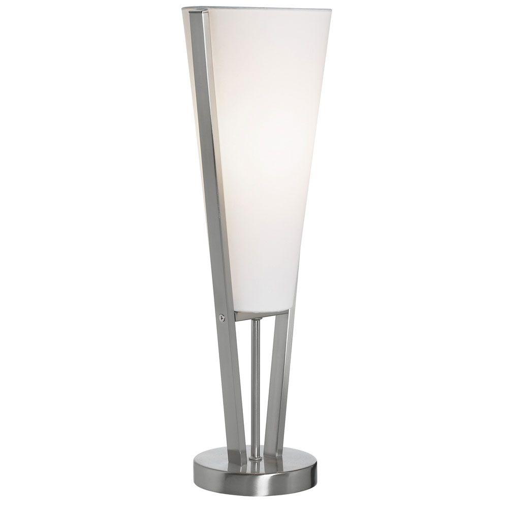 Filament Design Catherine 19 in. Satin Chrome Table Lamp with White