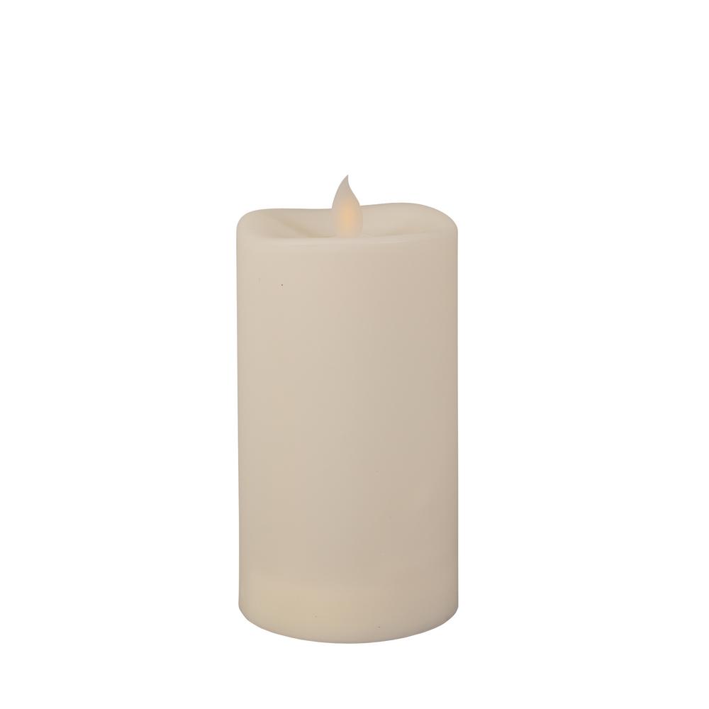 Everlasting Glow 3 in. Bisque Motion Flame Indoor/Outdoor Candle43110