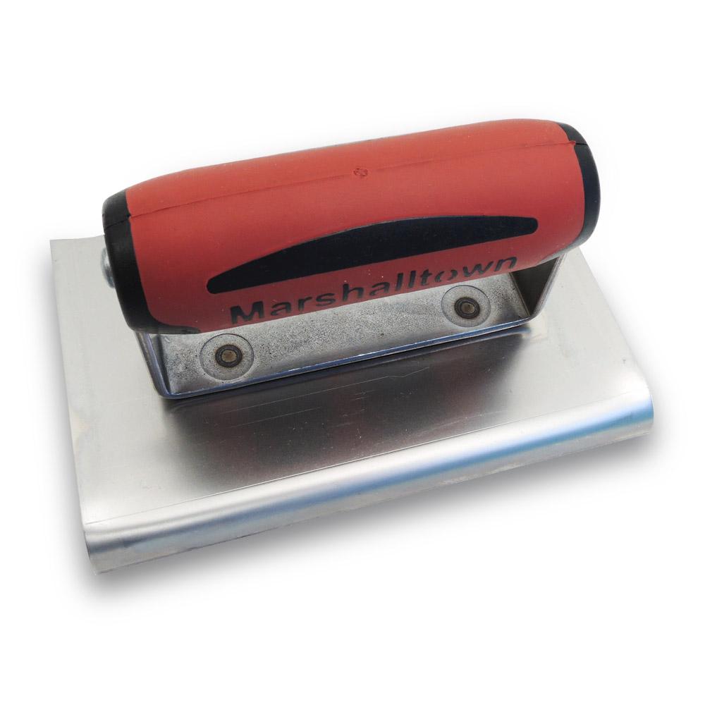 Marshalltown 6 in. x 4 in. Stainless Steel Curved End Hand Edger with 1