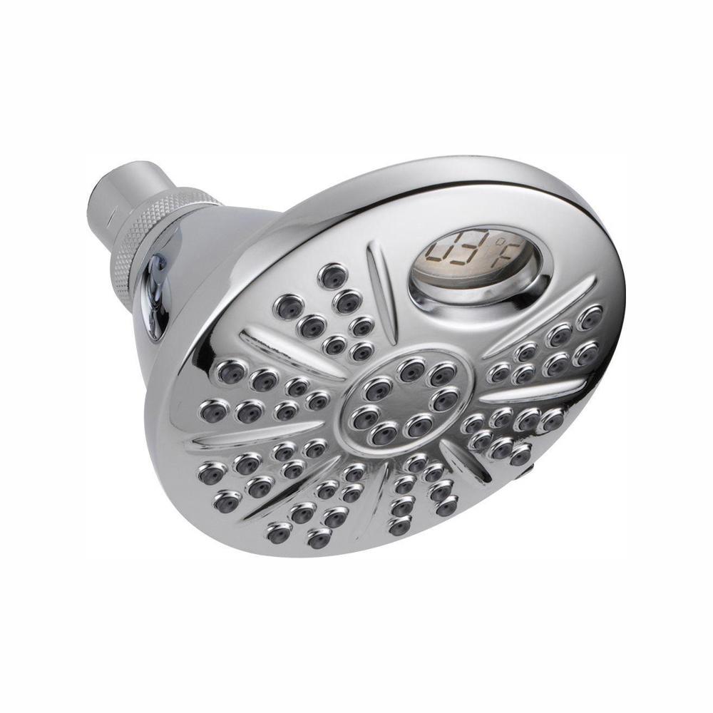 Delta Temp2O 6Spray 4.75 in. Fixed Shower Head with LED Digital