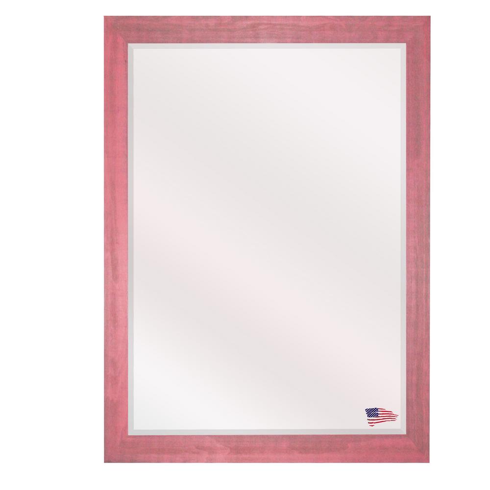 35.5 in. x 41.5 in. Vintage Pink Framed Beveled Mirror R09636/30 The