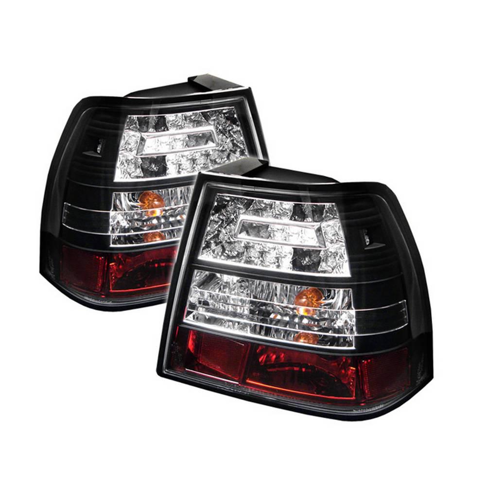 Led Lights Volkswagen Jetta Spyder Auto Volkswagen Jetta 99-04 LED Tail Lights - Black-5008411