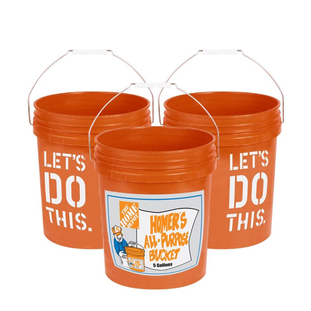 The Home Depot 5 gal. Homer Bucket (3Pack)05GLHD2 The Home Depot