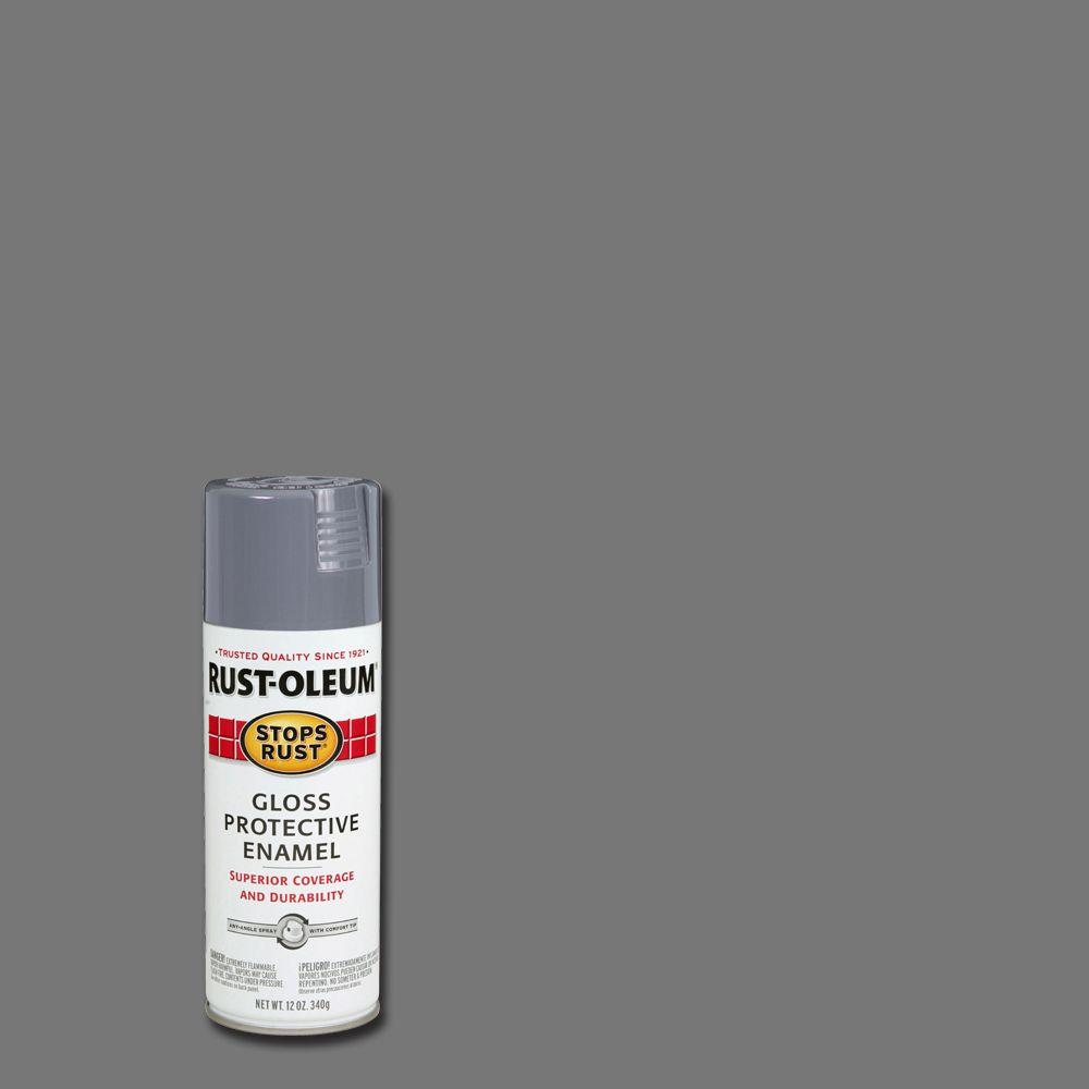 Rust-Oleum Stops Rust 12 oz. Protective Enamel Gloss Smoke 
