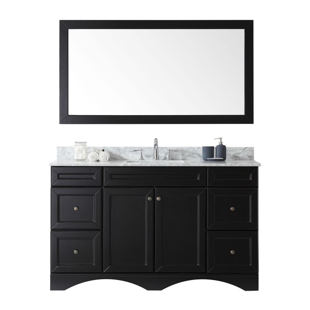 Virtu USA Zola 30 in. W x 19 in. D Vanity in Gray with Stone Vanity Top