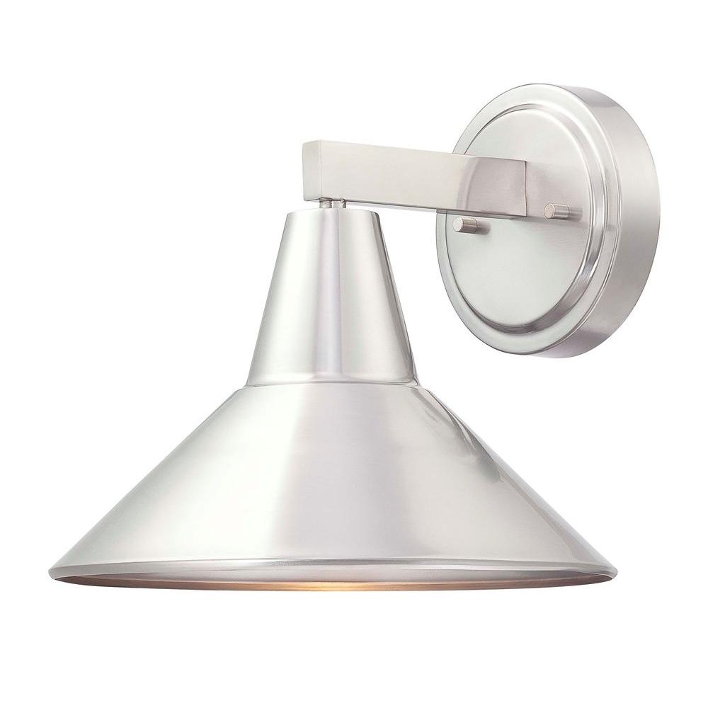 The Great Outdoors By Minka Lavery Bay Crest 1 Light Brushed Aluminum Outdoor Wall Lantern Sconce