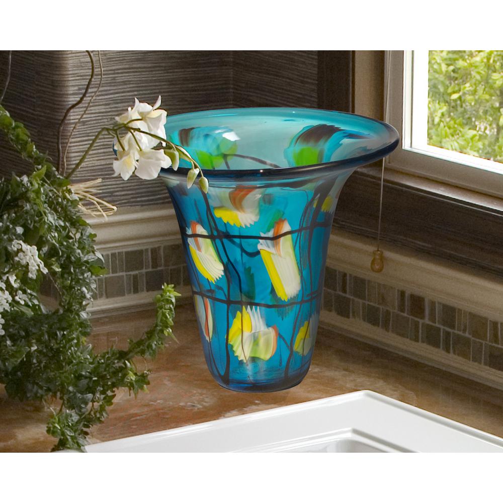 Dale Tiffany 9.5 in. MultiColored Imagination Hand Blown Art Glass