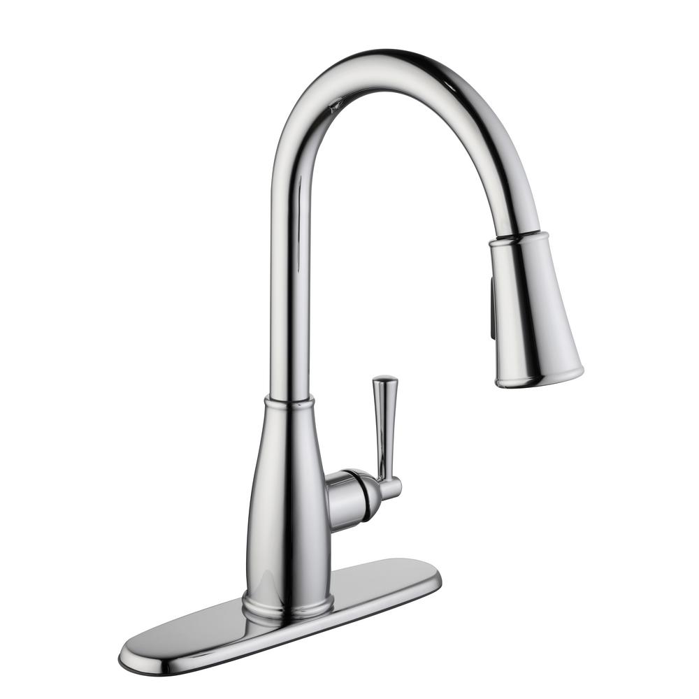 Glacier Bay Fairhurst Single-Handle Pull-Down Sprayer Kitchen Faucet ...