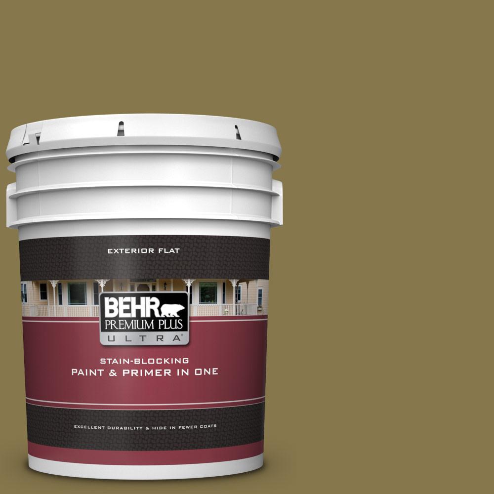 BEHR Premium Plus Ultra 5 gal. M3307 Green Tea Leaf Flat Exterior