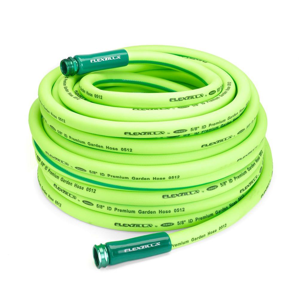 Flexzilla 5/8 inch x 100 ft. ZillaGreen Garden Hose with 3/4 inch GHT Ends by Flexzilla