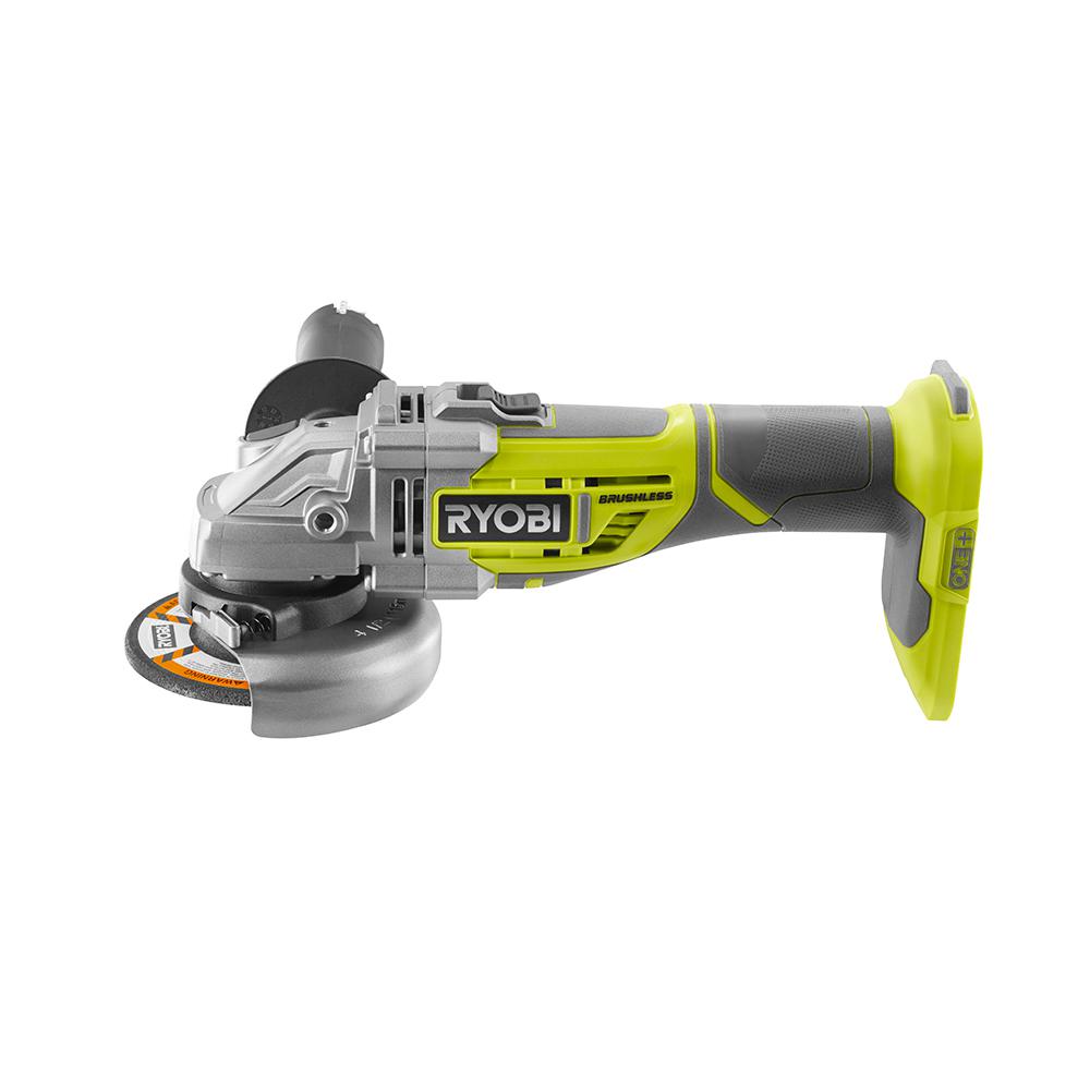 Ryobi 18-Volt ONE+ Cordless 4-1/2 in. Brushless Cut-Off Tool/Angle ...