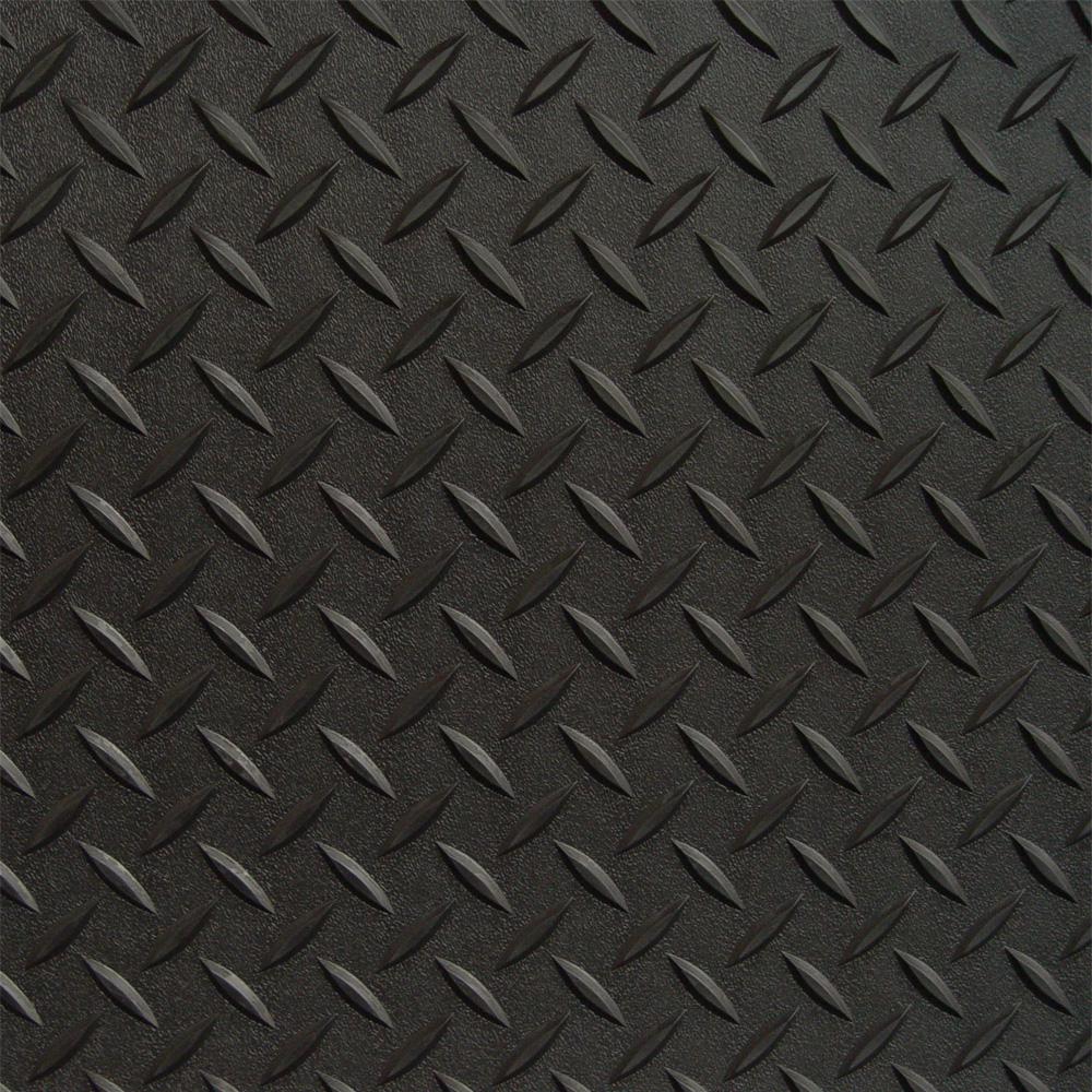 Diamond Deck 5 Ft X 9 Ft Black Textured Pvc Golf Cart Mat 84059