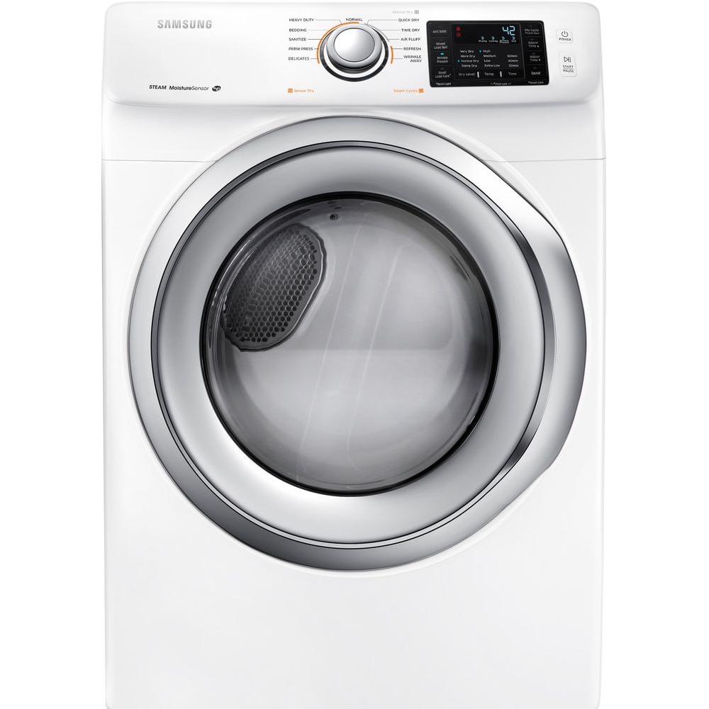 Samsung 7.5 cu. ft. Electric Dryer in White-DV42H5200EW - The Home Depot