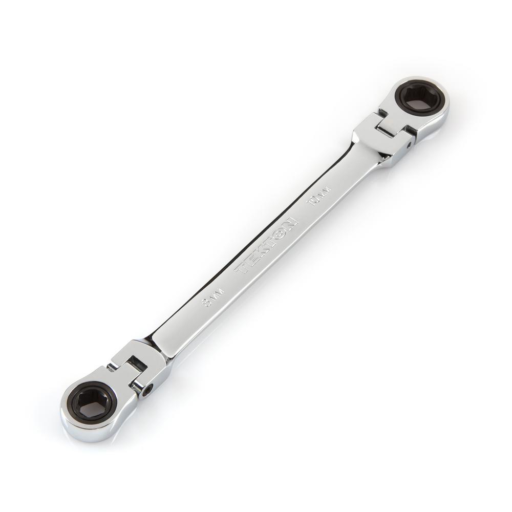 TEKTON 8 mm x 10 mm FlexHead Ratcheting Box End WrenchWRN76103 The