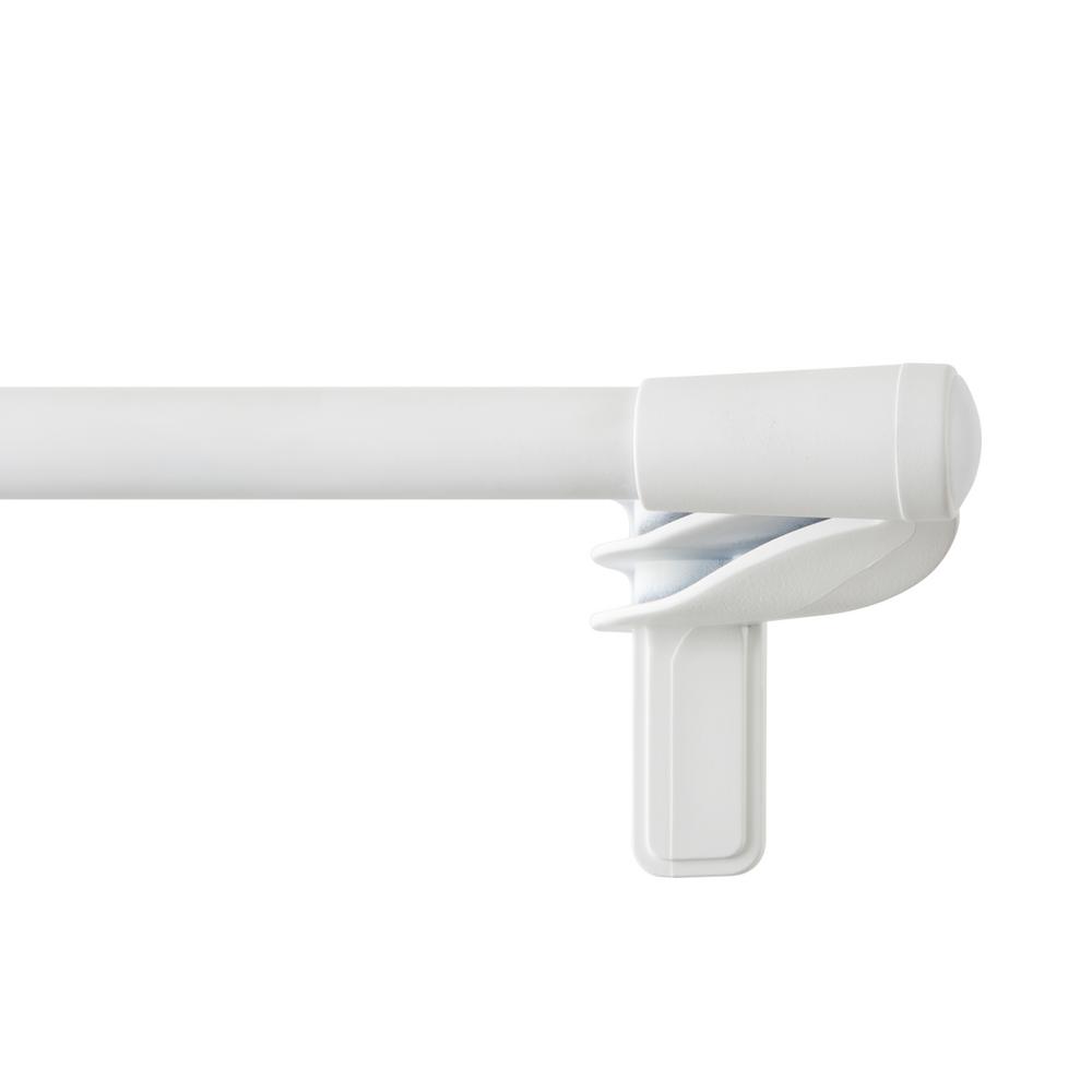 Eclipse No Tools Inside Mount 28 48 In Adjule 5 8 Room No Tools Inside Mount 28 48 In Adjule 5 8 Room Darkening Single Curtain Rod White