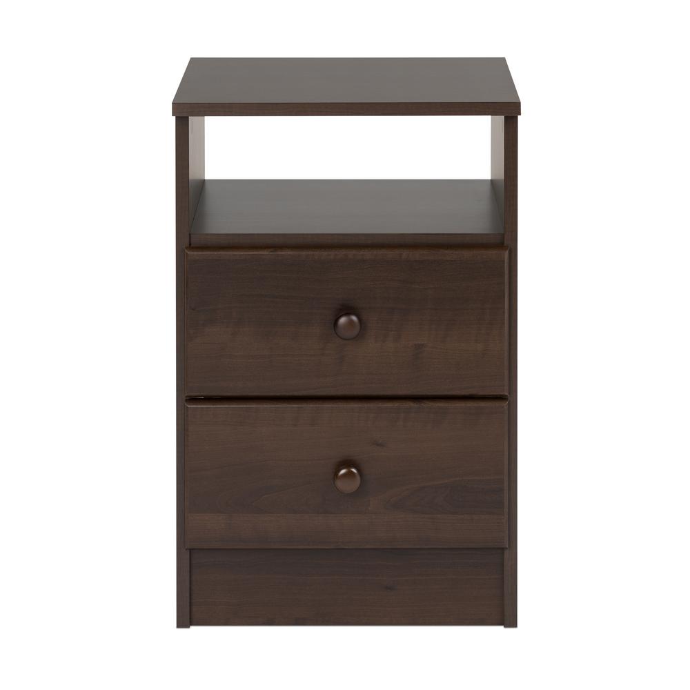 Prepac Astrid 2 Drawer Espresso Nightstand Ednh 0402 1 The Home