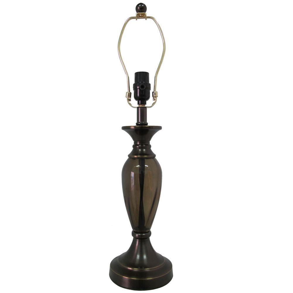 Hampton Bay Mix & Match 24 in. Restoration Bronze Round Table Lamp