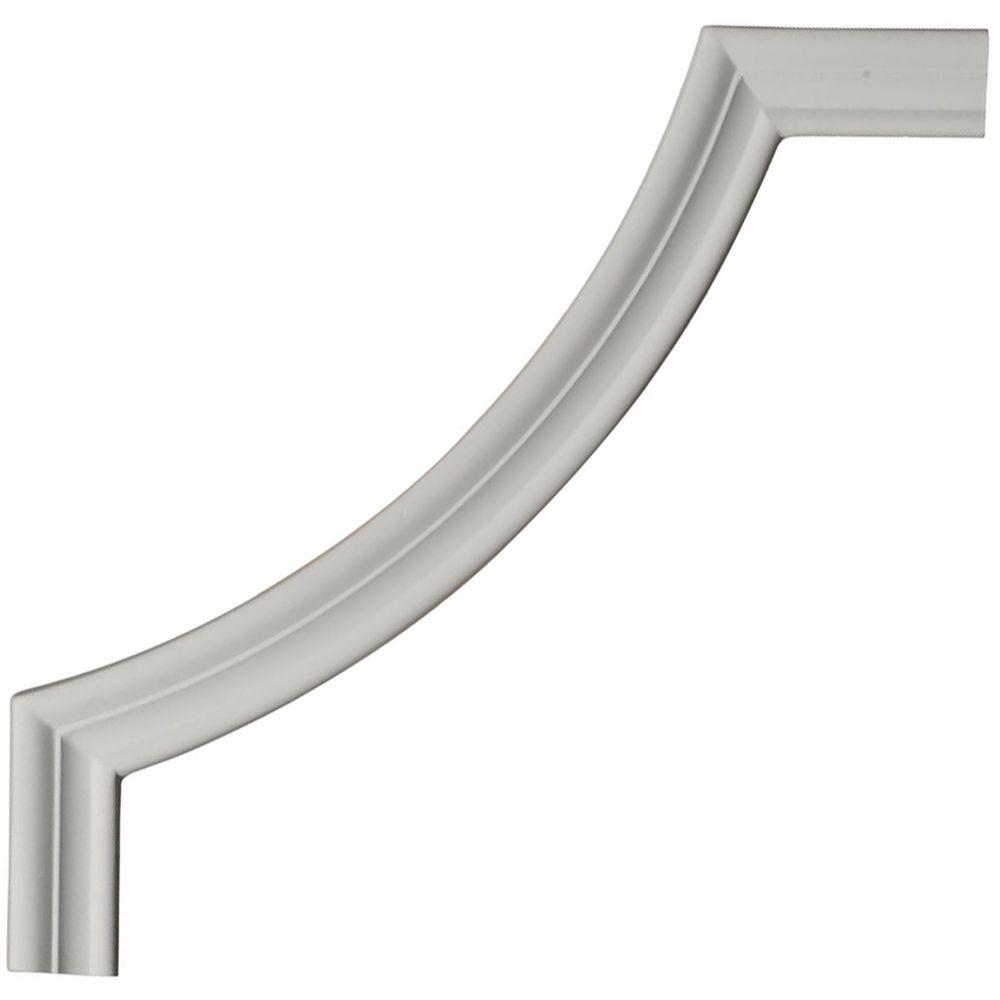 Ekena Millwork 12 in. x 5/8 in. x 12 in. Polyurethane Stockport Panel Moulding CornerPML12X12ST