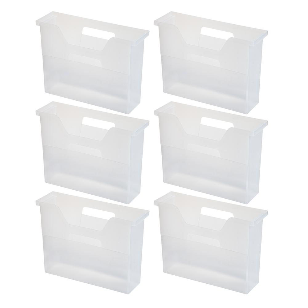 IRIS Small Desktop File Storage Box in Clear (6-Pack)-585280 - The Home