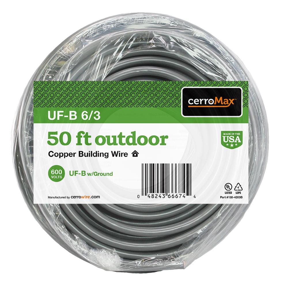 Unbranded 125 ft. 8/3 UF-B W/G Wire-138-4003D - The Home Depot