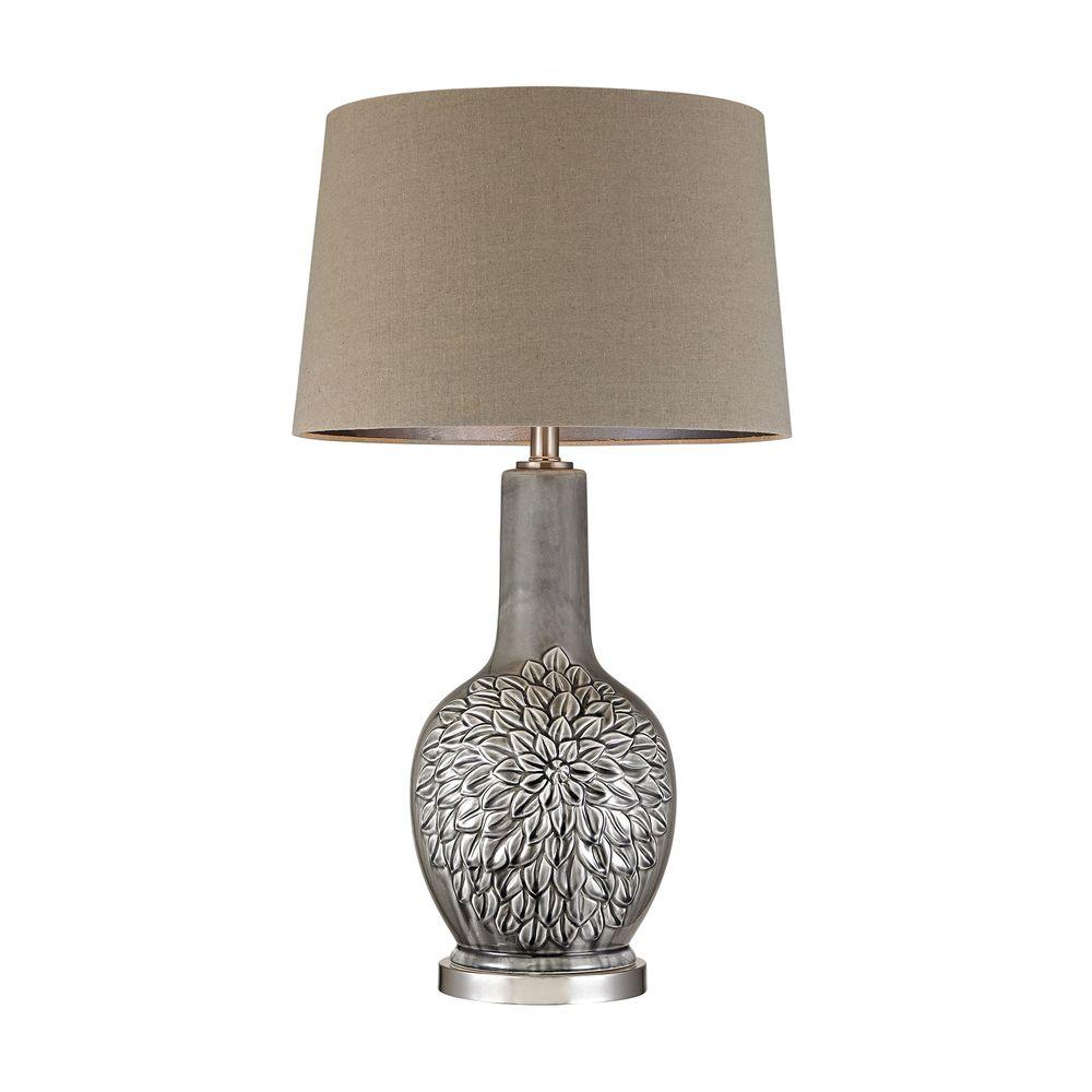 Titan Lighting 31 In Grey Glazed Fl Ceramic Table Lamp Tn Titan Lighting 31 In Grey Glazed Fl Ceramic Table Lamp