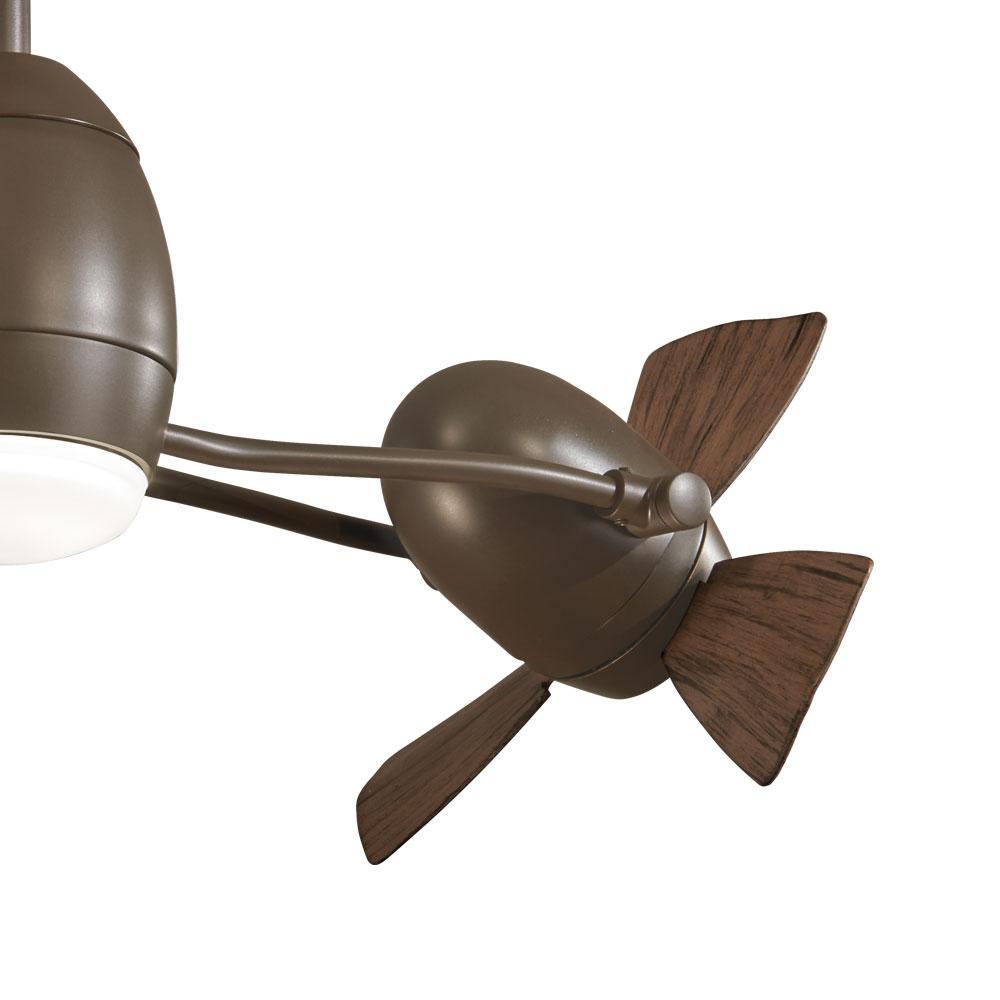 Minka Aire Cage Free Gyro 37 In Integrated Led Oil Rubbed Bronze Ceiling Fan With Light