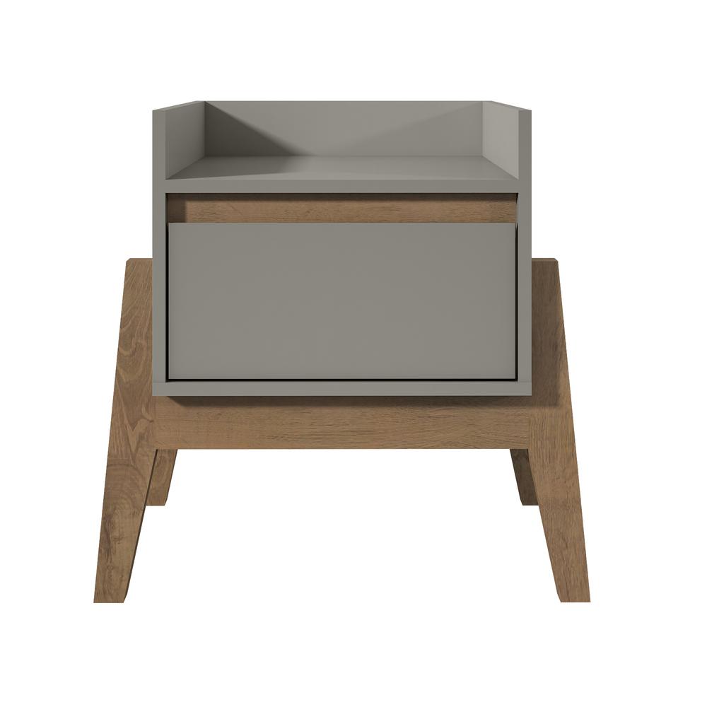 End Tables Accent The Home Depot Essence 1 Full Extension Drawer Nightstand In Grey