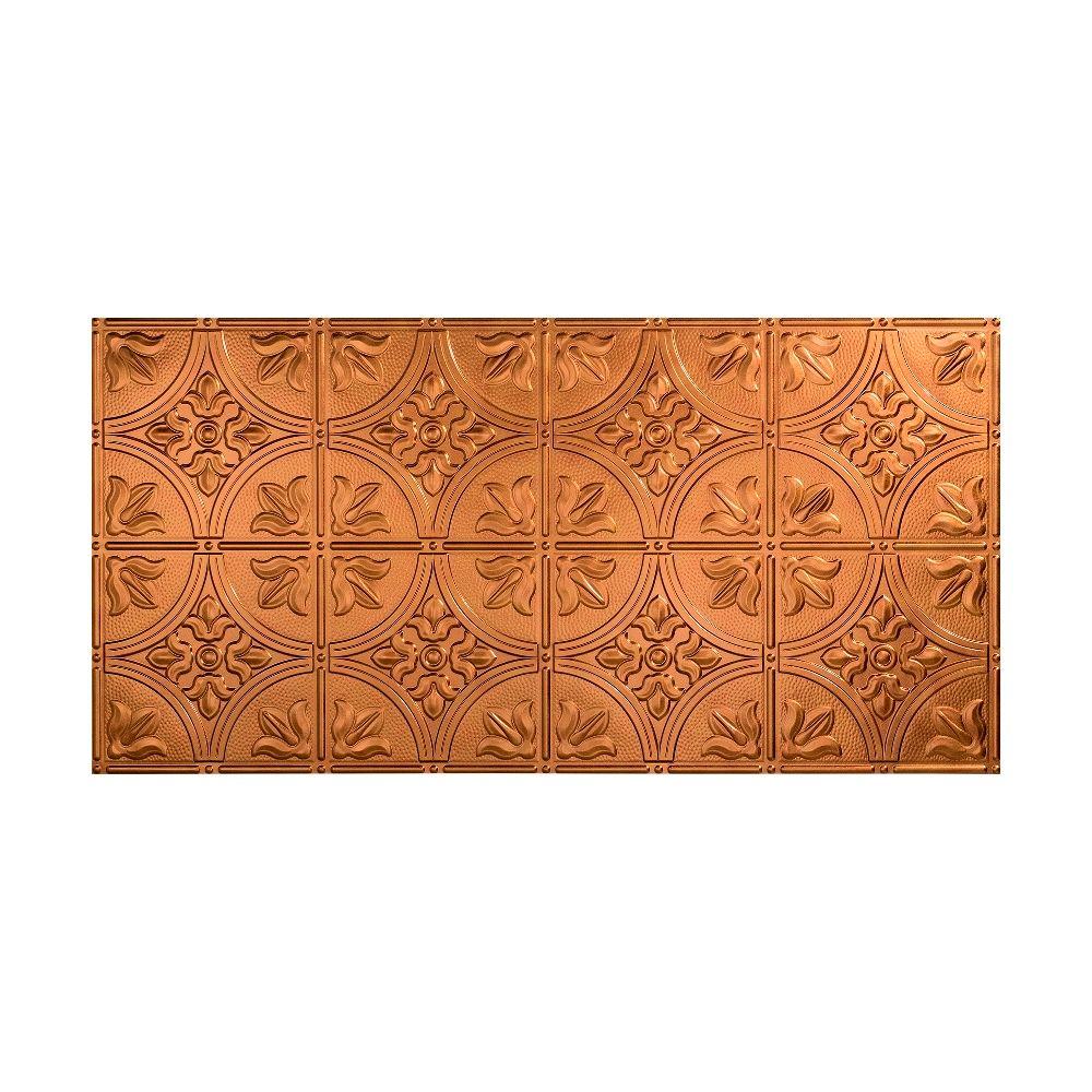 Traditional 2 - 2 ft. x 4 ft. Glue-up Ceiling Tile in Antique Bronze ...