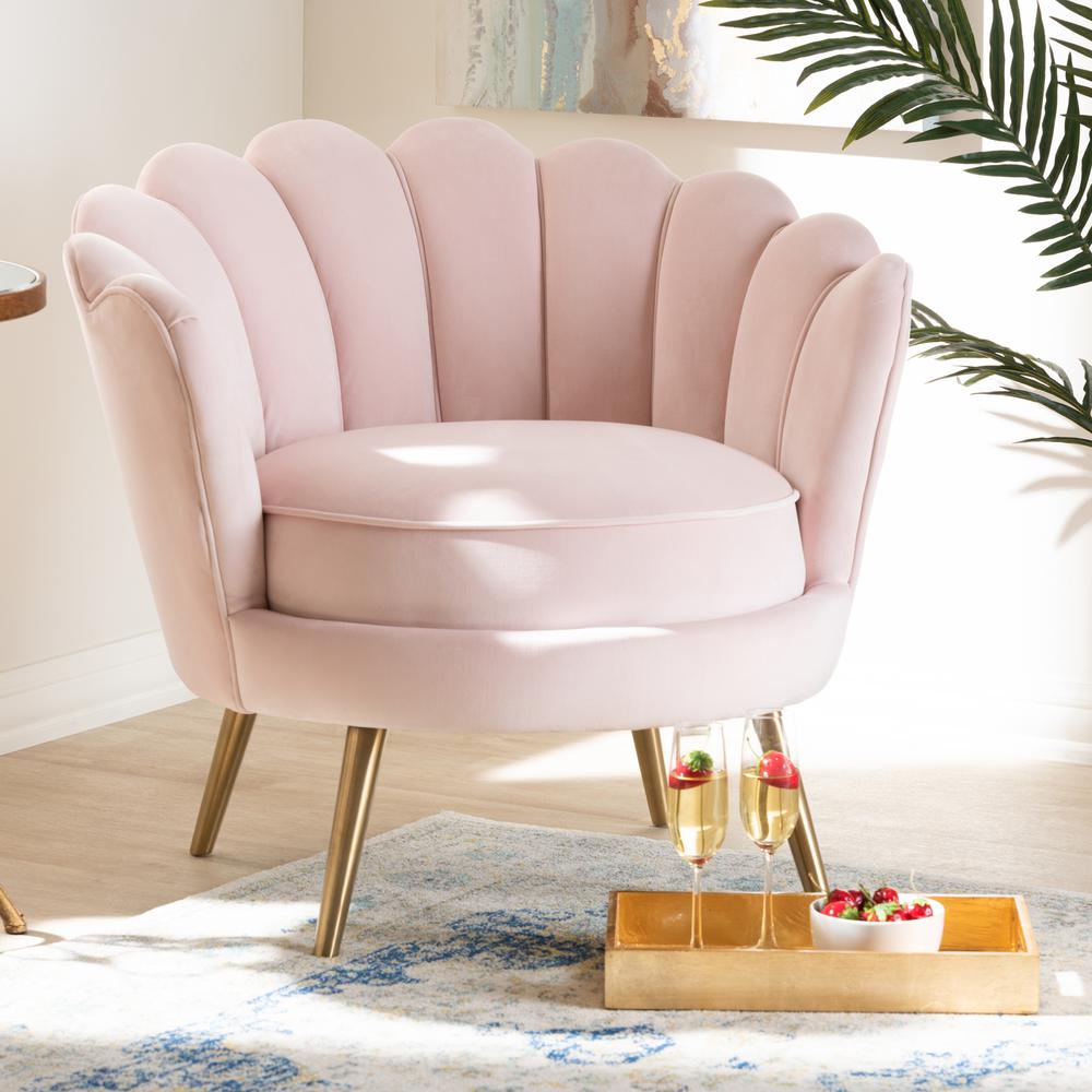 baby pink accent chair