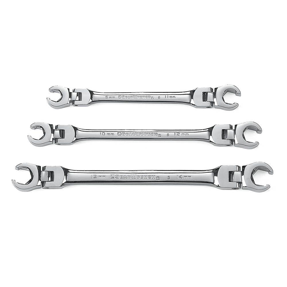 GearWrench Metric Flex Flare Nut Wrench Set (3Piece)81915 The Home