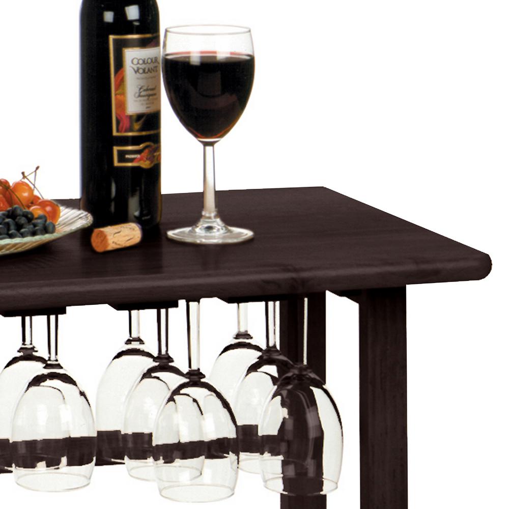 24 Bottle with Glass Hanger Winsome Wood 92023 Winsome Vinny Wine Rack