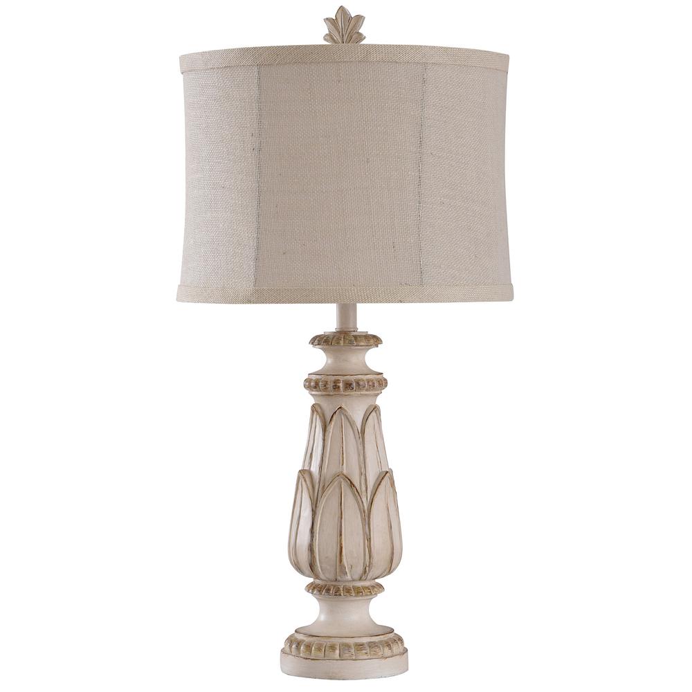 Stylecraft 31 In Mackinaw Table Lamp With Beige Softback Fabric Shade