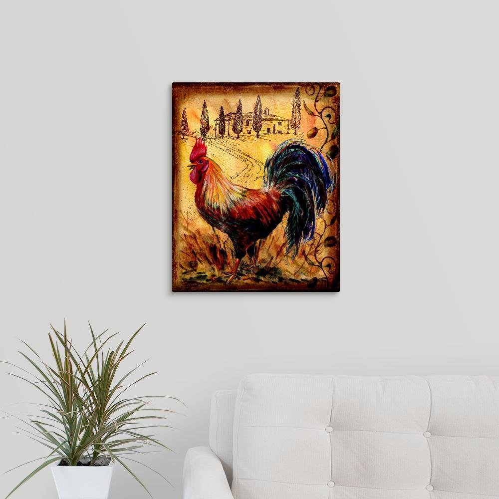 Tuscan Rooster Ii By Todd Williams Canvas Wall Art