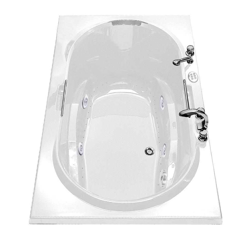 MAAX Antigua 6 ft. Whirlpool and Air Bath Tub in White101250109001
