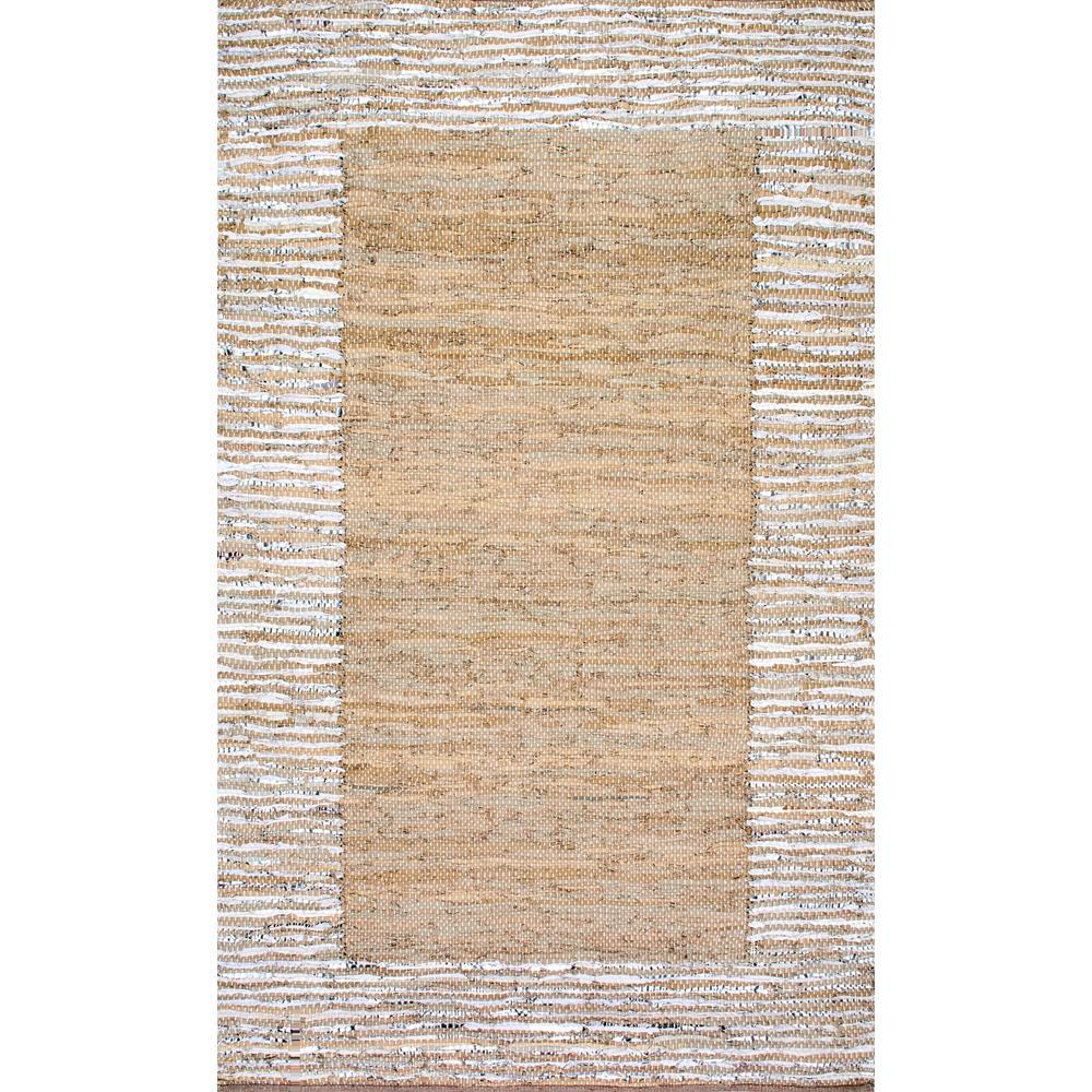 Nuloom Solid Striped Border Neta Beige 5 Ft X 8 Area Rug Nuloom Solid Striped Border Neta Beige 5 Ft X 8 Area Rug