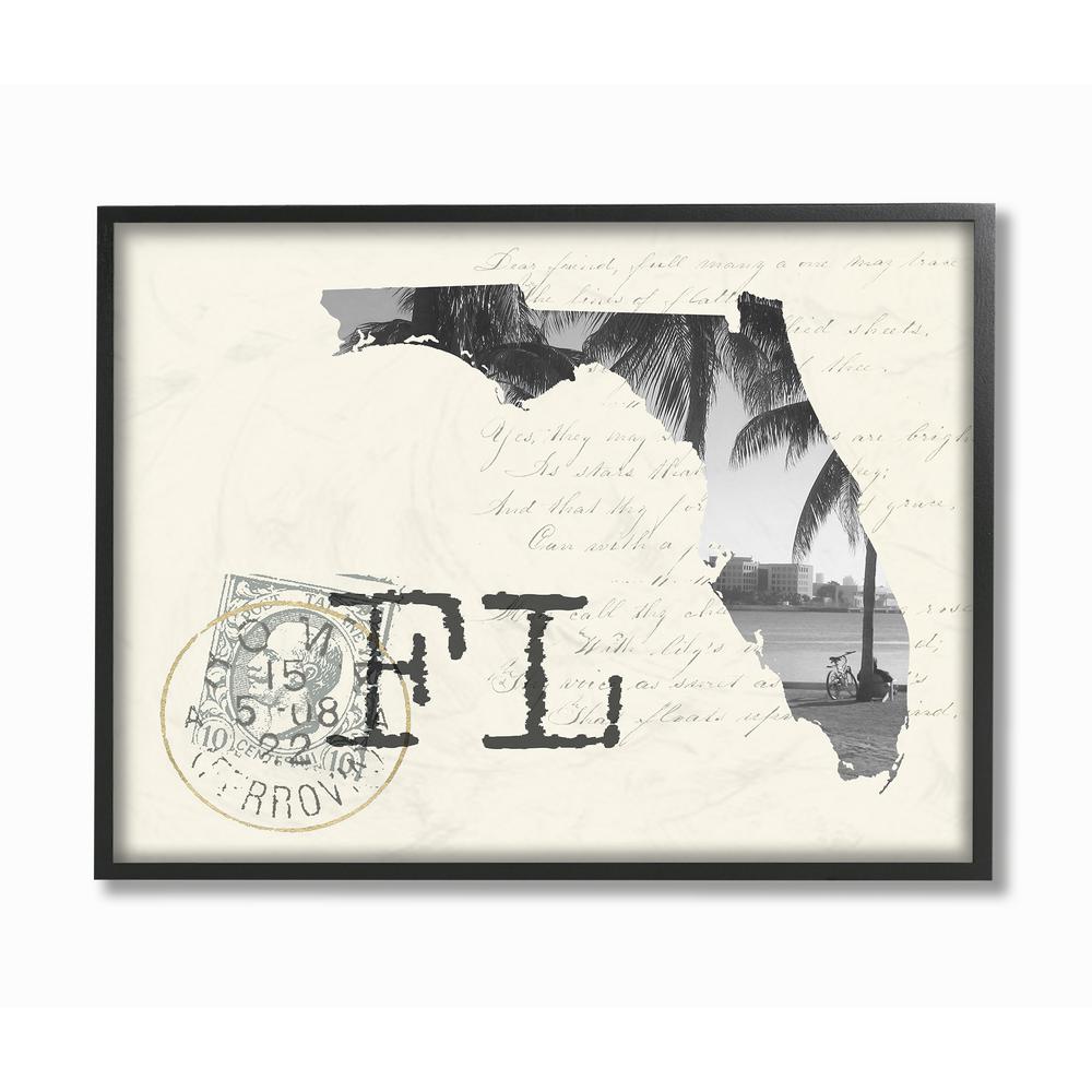 The Stupell Home Decor Collection 24 In X 30 In Florida Black