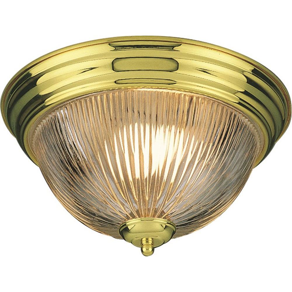 Volume Lighting 2 Light Polished Brass Flush Mount V7212 2 The Home Depot