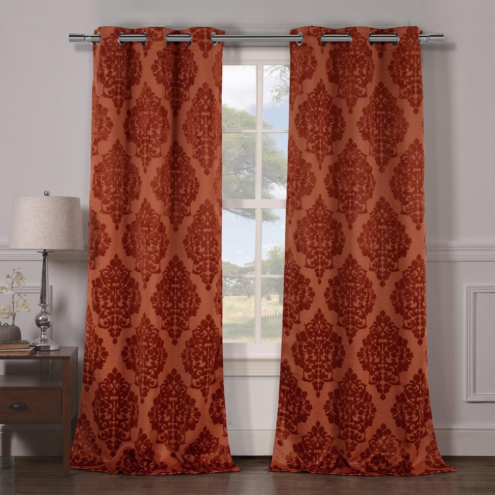 Rust Grommet Curtains & Drapes Window Treatments The Home Depot