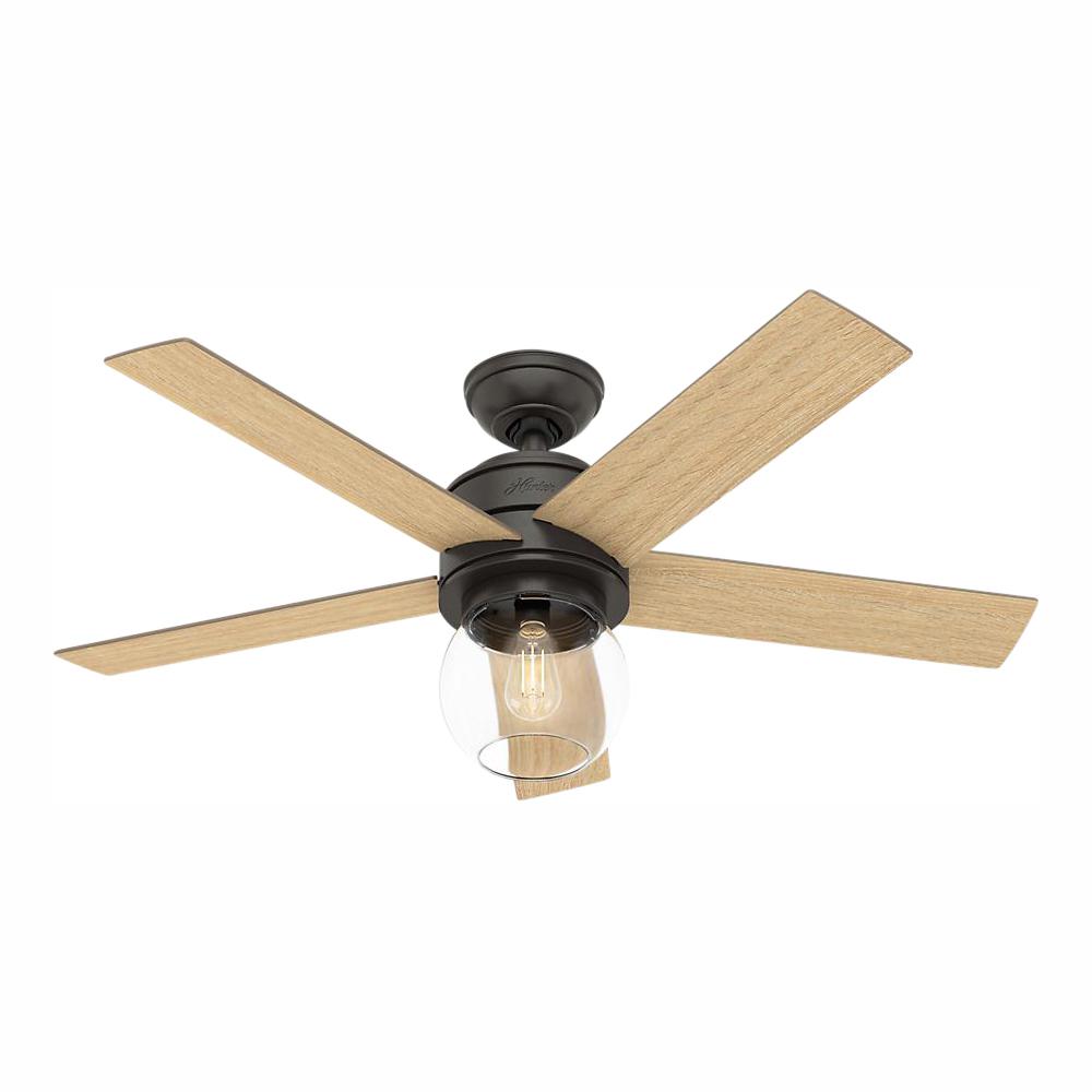 Hunter Leander 46 In Led Indoor Noble Bronze Ceiling Fan With