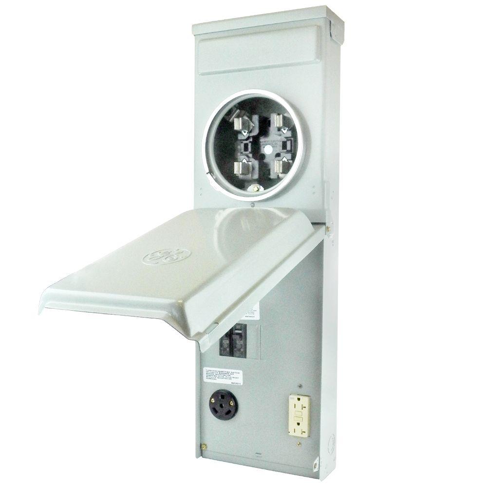 Ge Metered Rv Panel With 30 Amp Rv Receptacle And 20 Amp