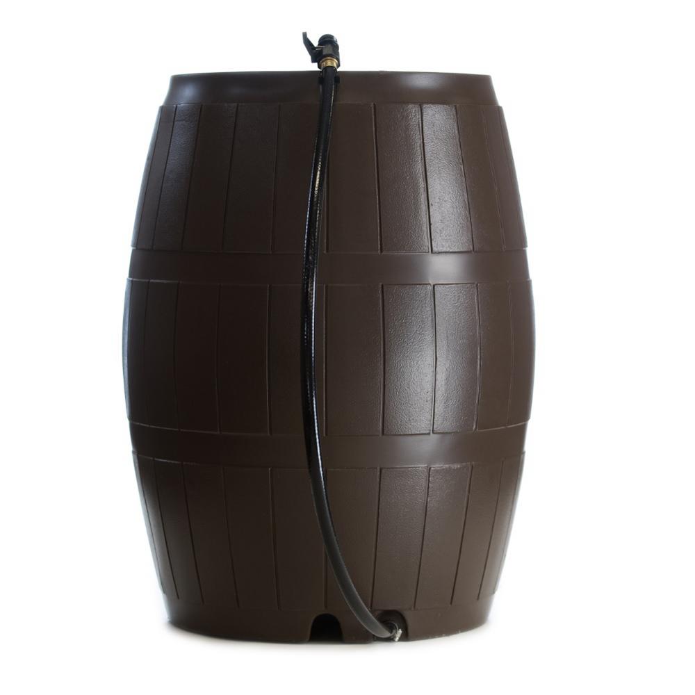 FCMP Outdoor Rain Catcher 50 Gal. Brown RC 4000 Rain BarrelRC4000BRN The Home Depot
