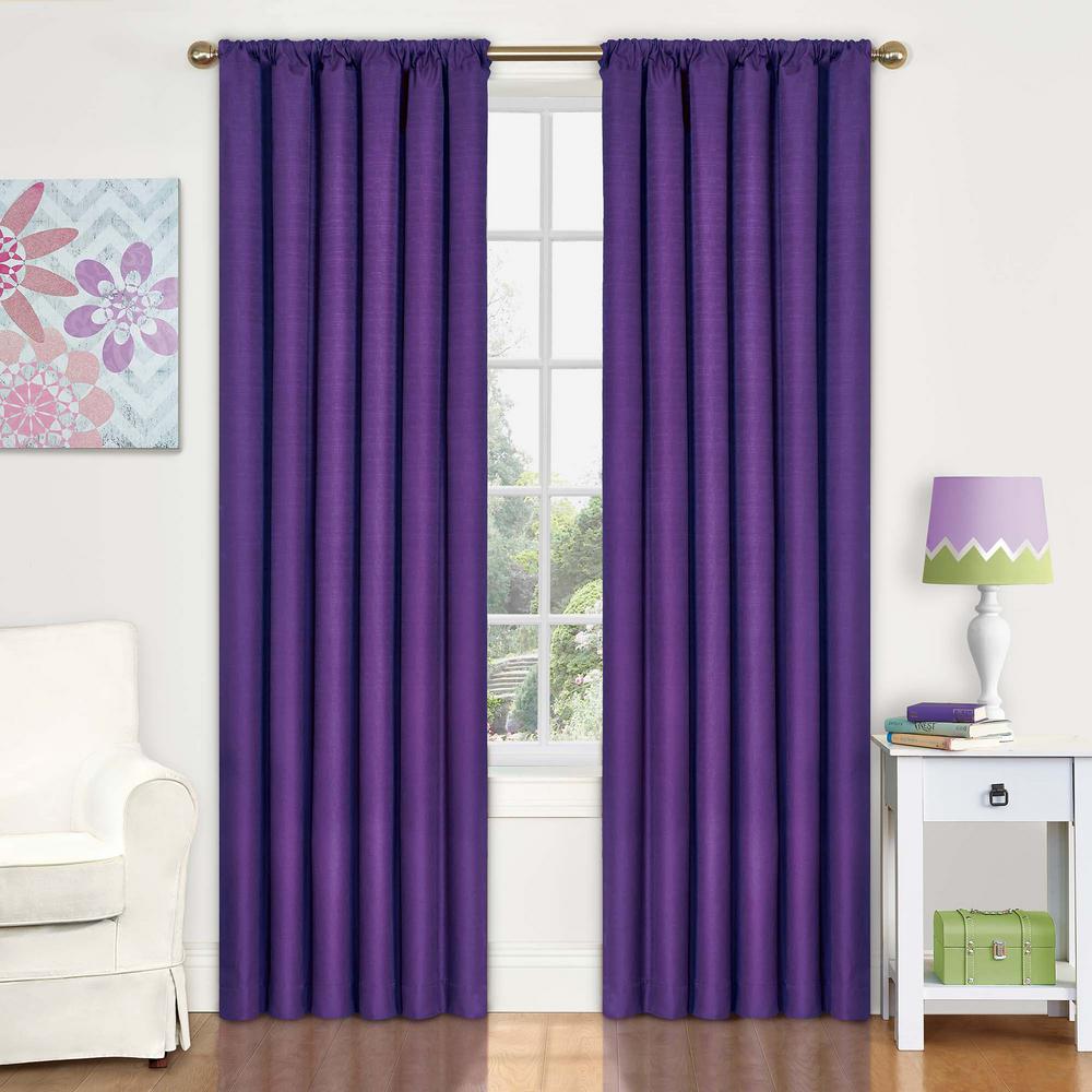 Eclipse Kendall Blackout Window Curtain Panel In Purple 42 In W