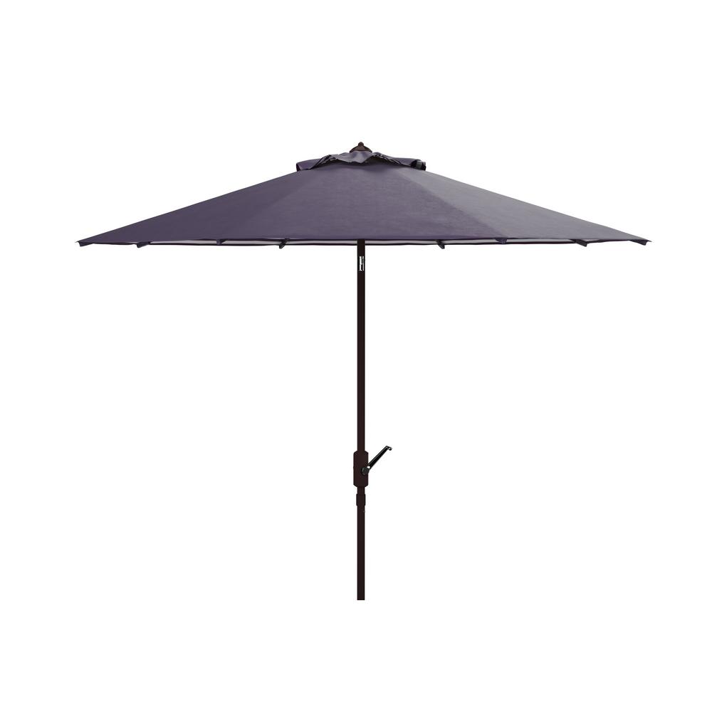 Safavieh Athens 11 Ft Aluminum Market Tilt Patio Umbrella In Navy White Pat8107a The Home Depot