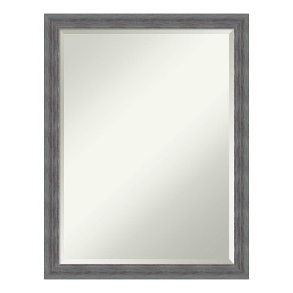 Amanti Art Dixie 20 In X 26 Grey Rustic Wood Distressed Grey Rustic Wood Distressed Bathroom Vanity Mirror