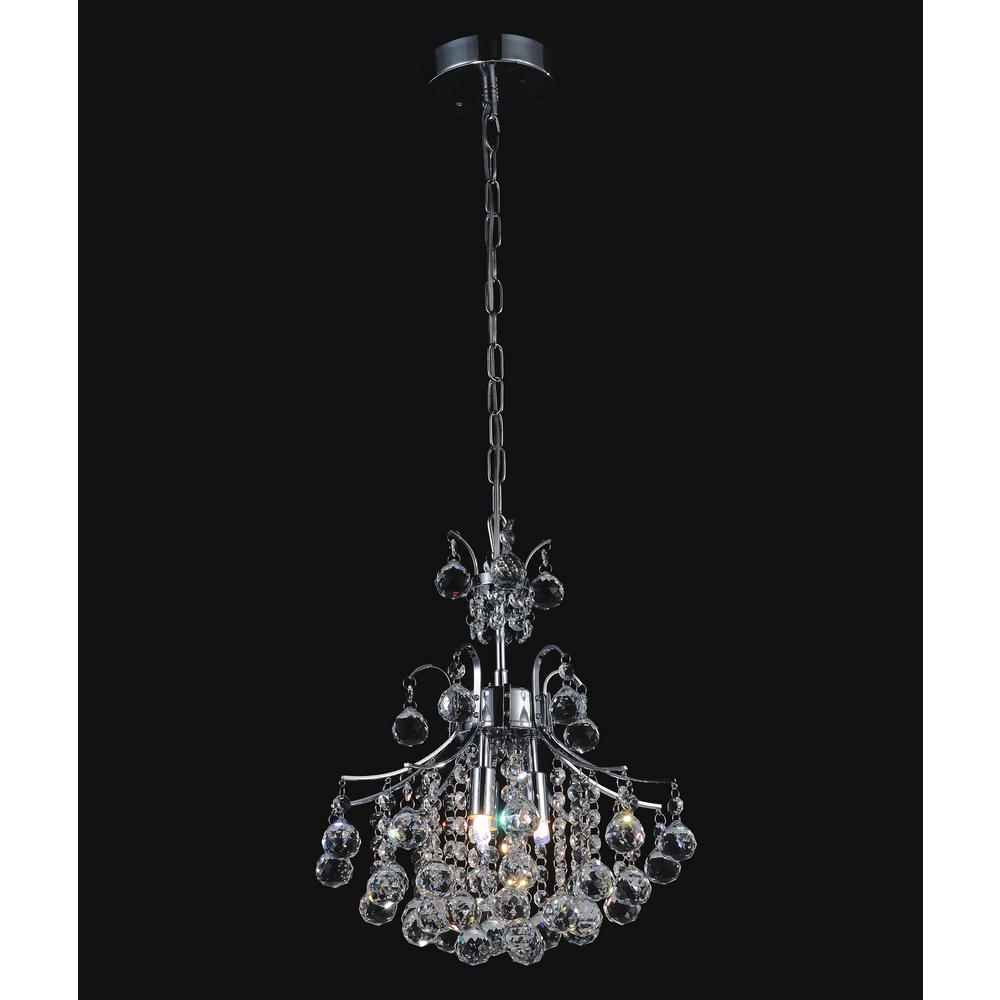 Cwi Lighting Princess 3 Light Chrome Pendant Cwi Lighting Princess 3 Light Chrome Pendant