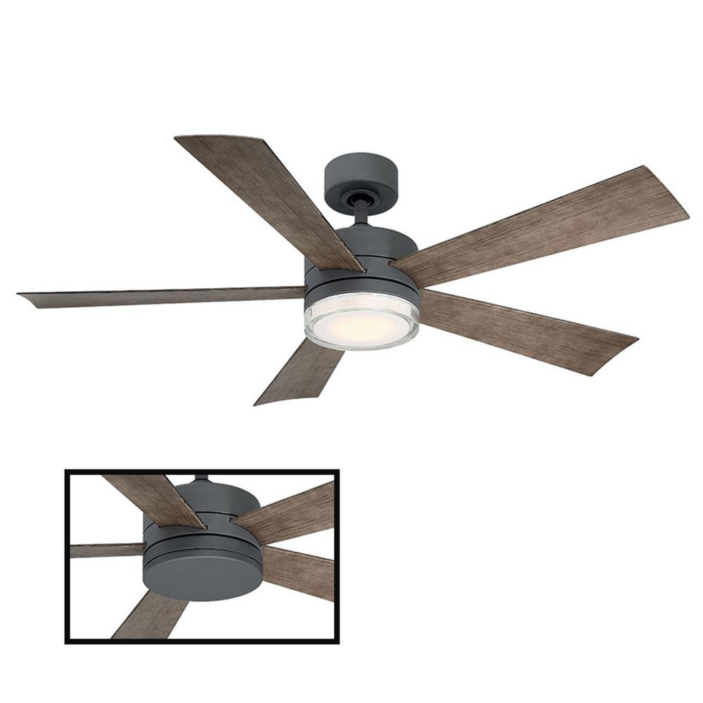 5 Blades Art Deco Ceiling Fans Lighting The Home Depot