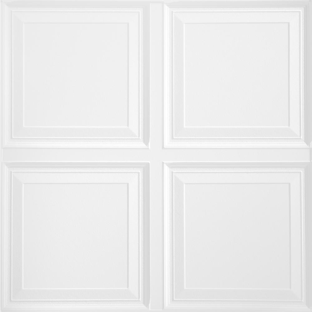 Armstrong Raised Panel 2 Ft X 2 Ft Raised Panel Ceiling Panels 6 Pack