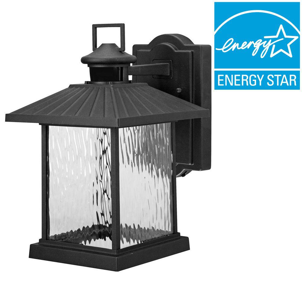 Dusk To Dawn Motion Sensor Modern Outdoor Lighting Lumsden Outdoor Black Led Motion Sensor Wall Mount Lantern