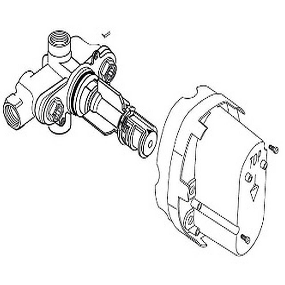 Ceratherm Rough Valve Body with 3/4 NPT Inlets/Outlets, 16 GPM at 40 PSI
