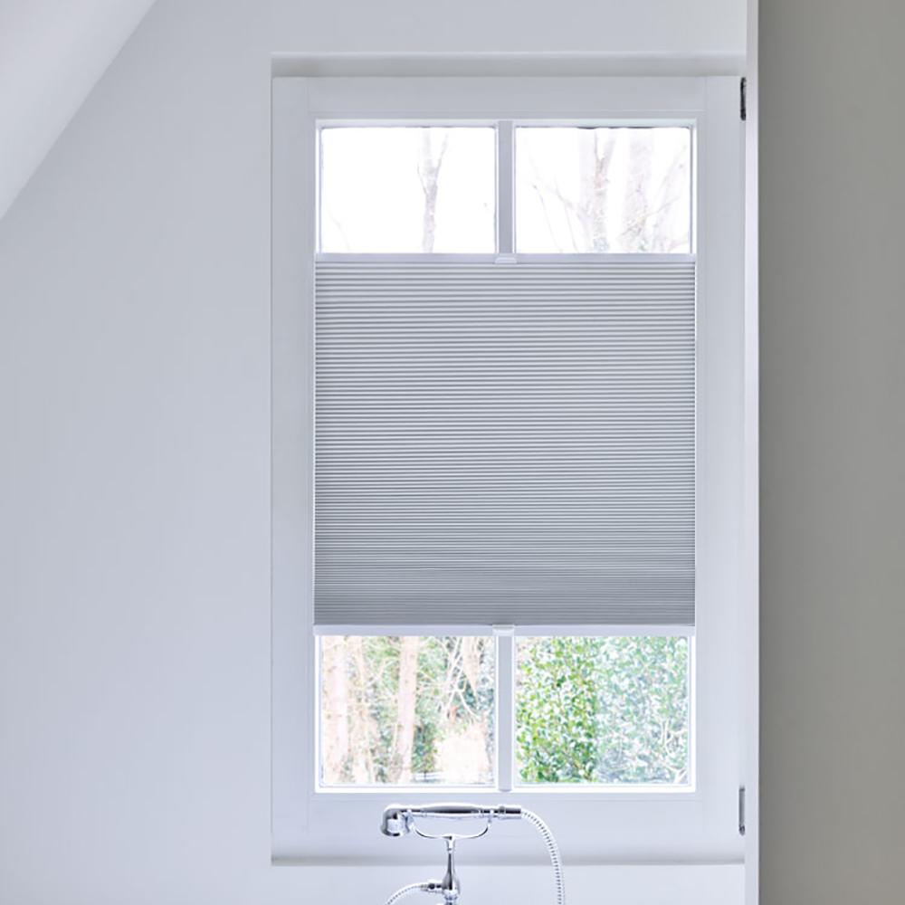 Cocoon Living CuttoWidth White Blackout Polyester Tensioned Pleated 1 in. Cellular Shade 21.